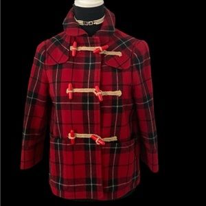 See by Chloe red and black plaid jacket
